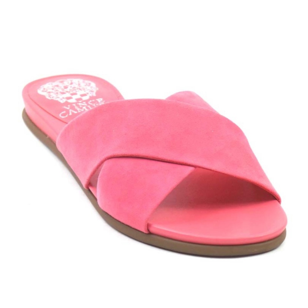 Vince Camuto Pink Suede Esulla Crossband Sandals - NEW IN BOX - Size 7.5